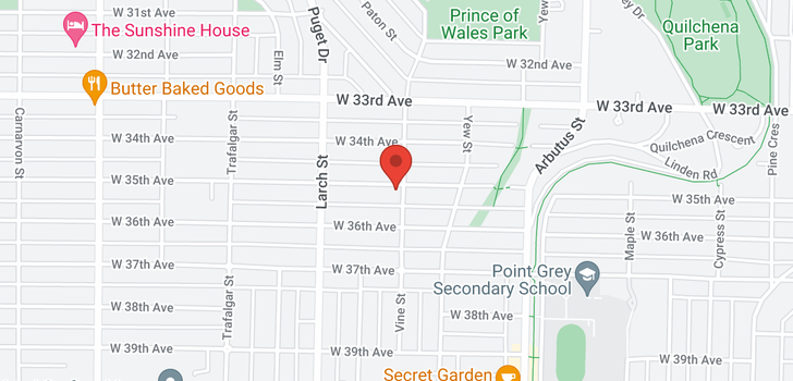 map of 2308 W 35TH AVENUE